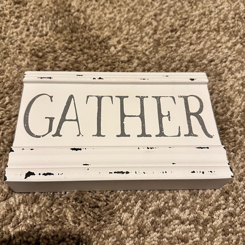 Gather Sign Home Decor